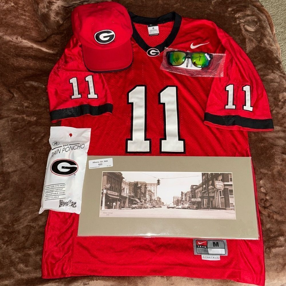 Georgia Bulldogs nike Jersey red white black